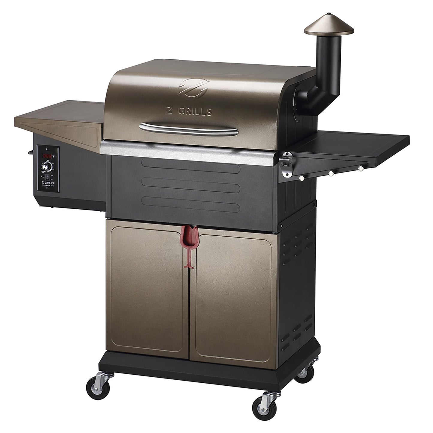 Z GRILLS ZPG-600D 573 sq in Bronze Pellet Grill and Smoker 7-in-1 BBQ Wood Fire Grill ZPG-600D