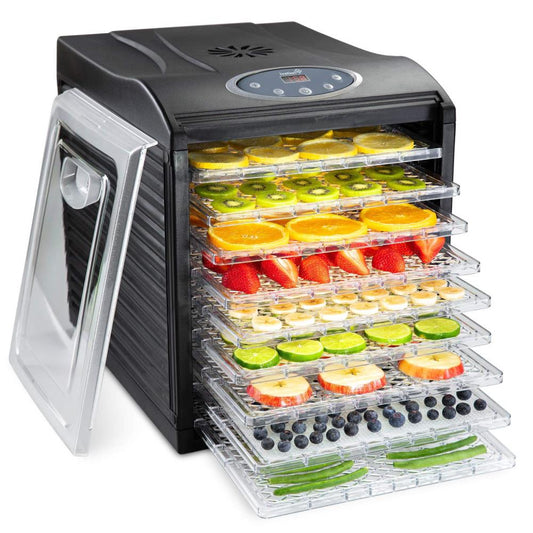 Ivation 9-Tray Black Food Dehydrator with Dishwasher-Safe Parts (600-Watt) IVFD90RB