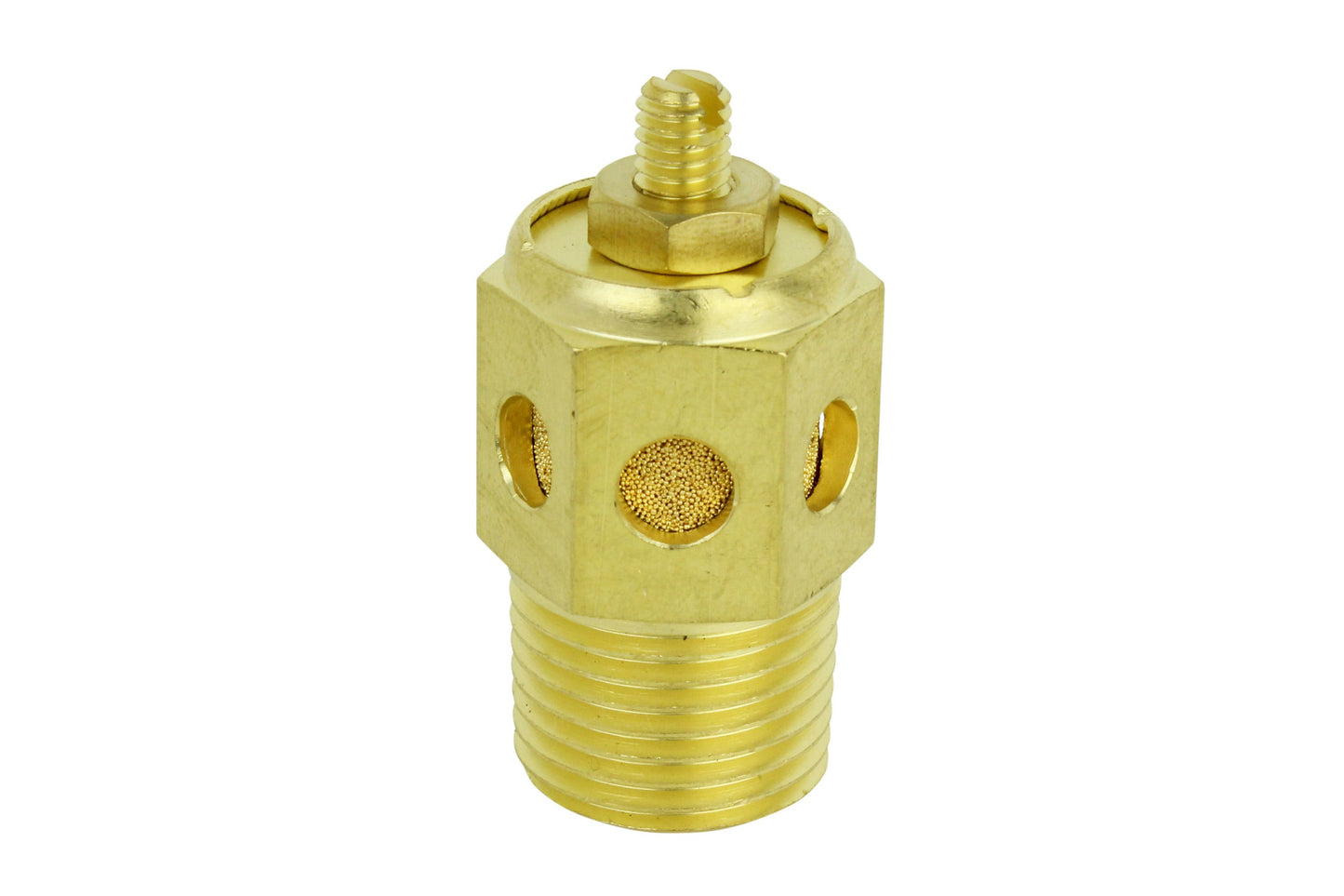 Milton Speed Control Exhaust Muffler, 1/2&#8221; MNPT - 40 Micron Sintered Bronze Silencer/Diffuse Air and Noise Reducer - Box of 25 1087-8BK