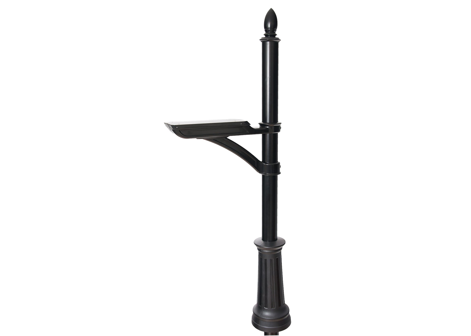 Architectural Mailboxes Black Steel Mount Mailbox Post 7510B-10