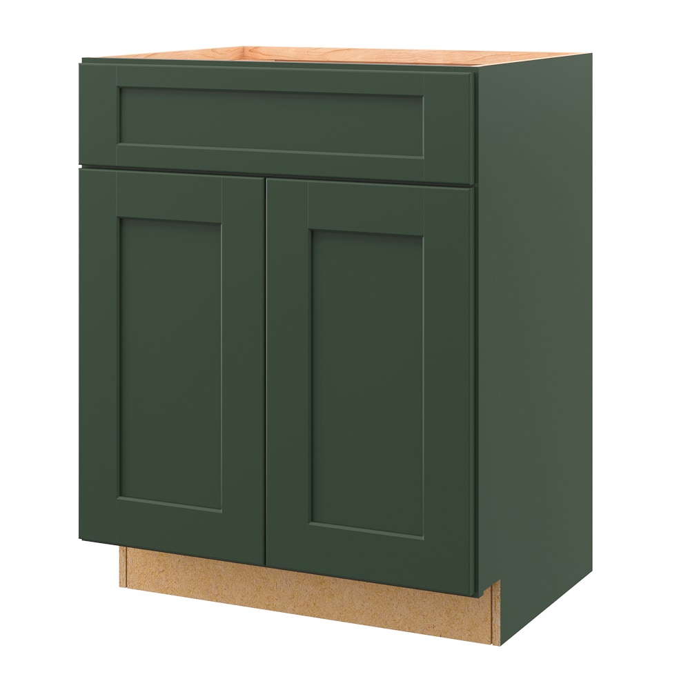 allen + roth Galway 27-in Sage Bathroom Vanity Base Cabinet without Top