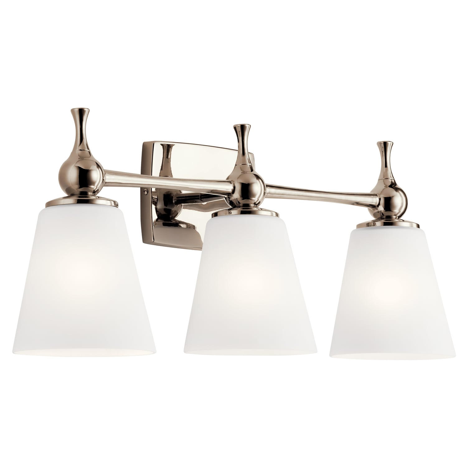 Kichler Cosabella 8.5-in 3 -Light Polished Nickel Modern/contemporary Vanity light 4663072
