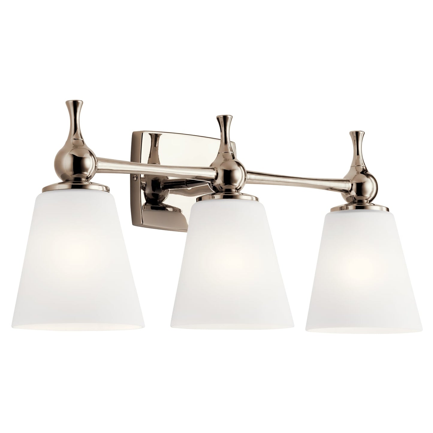 Kichler Cosabella 8.5-in 3 -Light Polished Nickel Modern/contemporary Vanity light