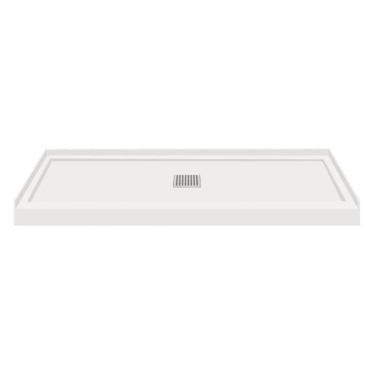 Transolid Linear 36-in W x 60-in L Center Grey Single Threshold Rectangle Shower Pan Base with 3-in H Threshold