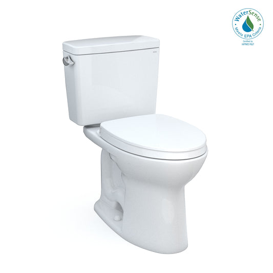 TOTO Drake Cotton Elongated Standard height 10-in Rough-In WaterSense 1.28 GPF Soft Close 2-piece Toilet