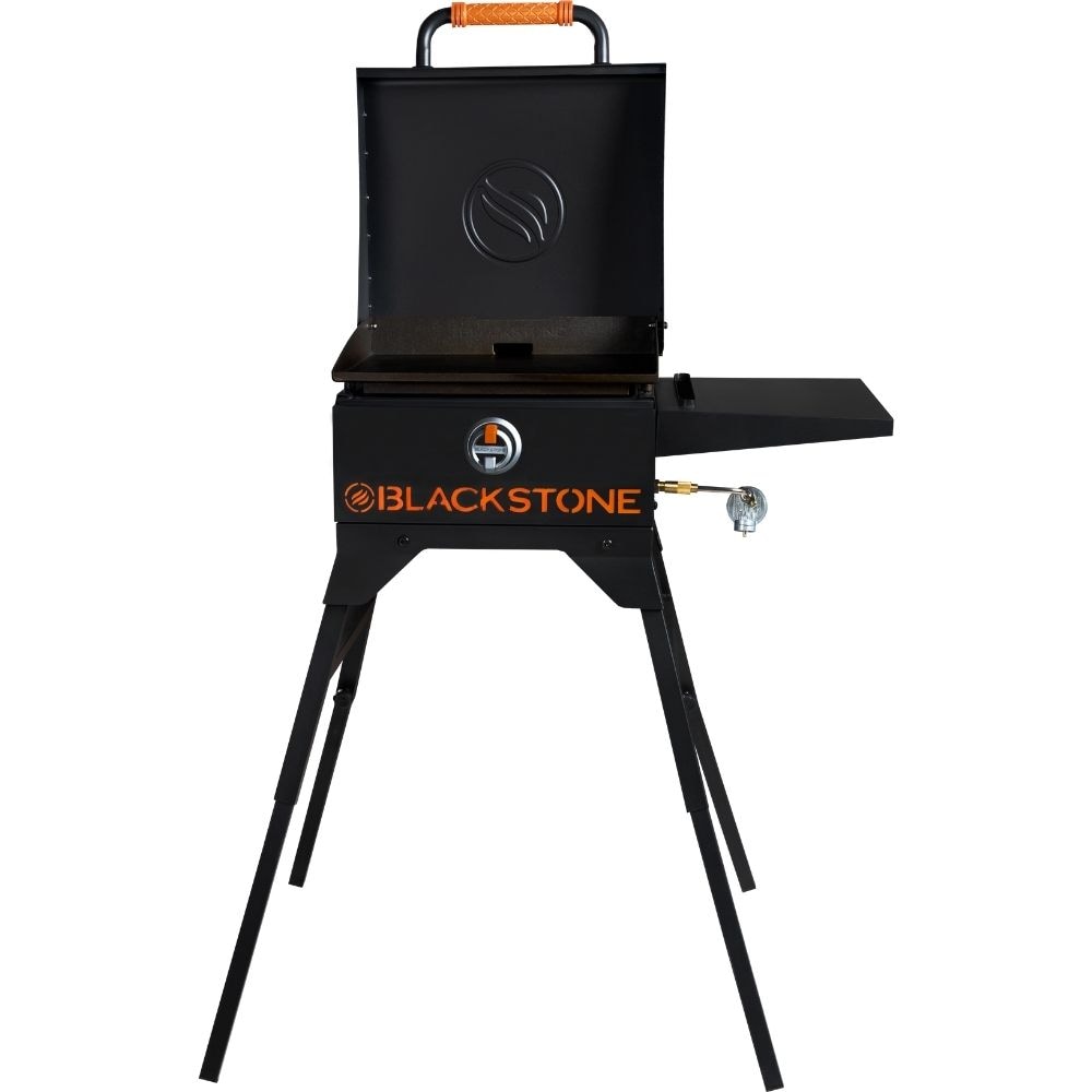 Blackstone 17" On the Go Standing Griddle with Hood 267-Sq in Black Portable Liquid Propane Grill 1939
