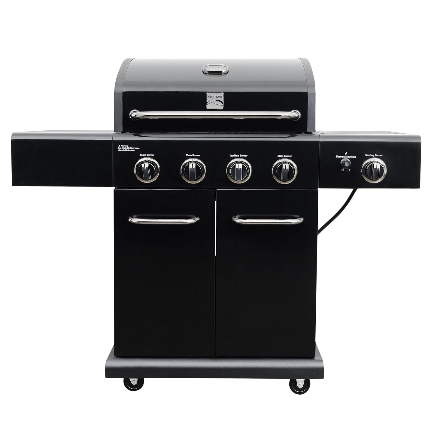 Kenmore Black with Chrome Accents 4-Burner Liquid Propane Gas Grill with 1 Side Burner PG-40409S0LB-1