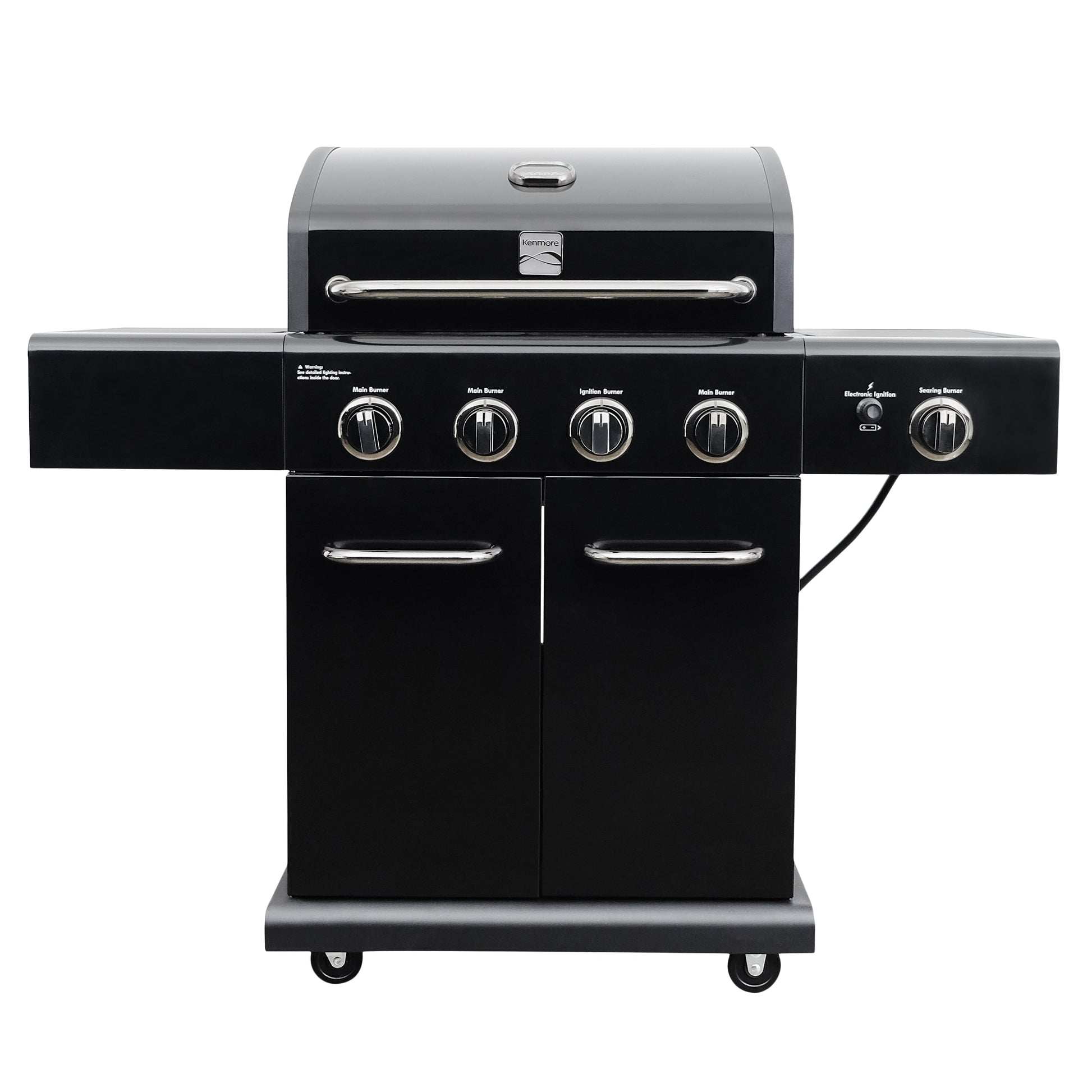 Kenmore Black with Chrome Accents 4-Burner Liquid Propane Gas Grill with 1 Side Burner PG-40409S0LB-1