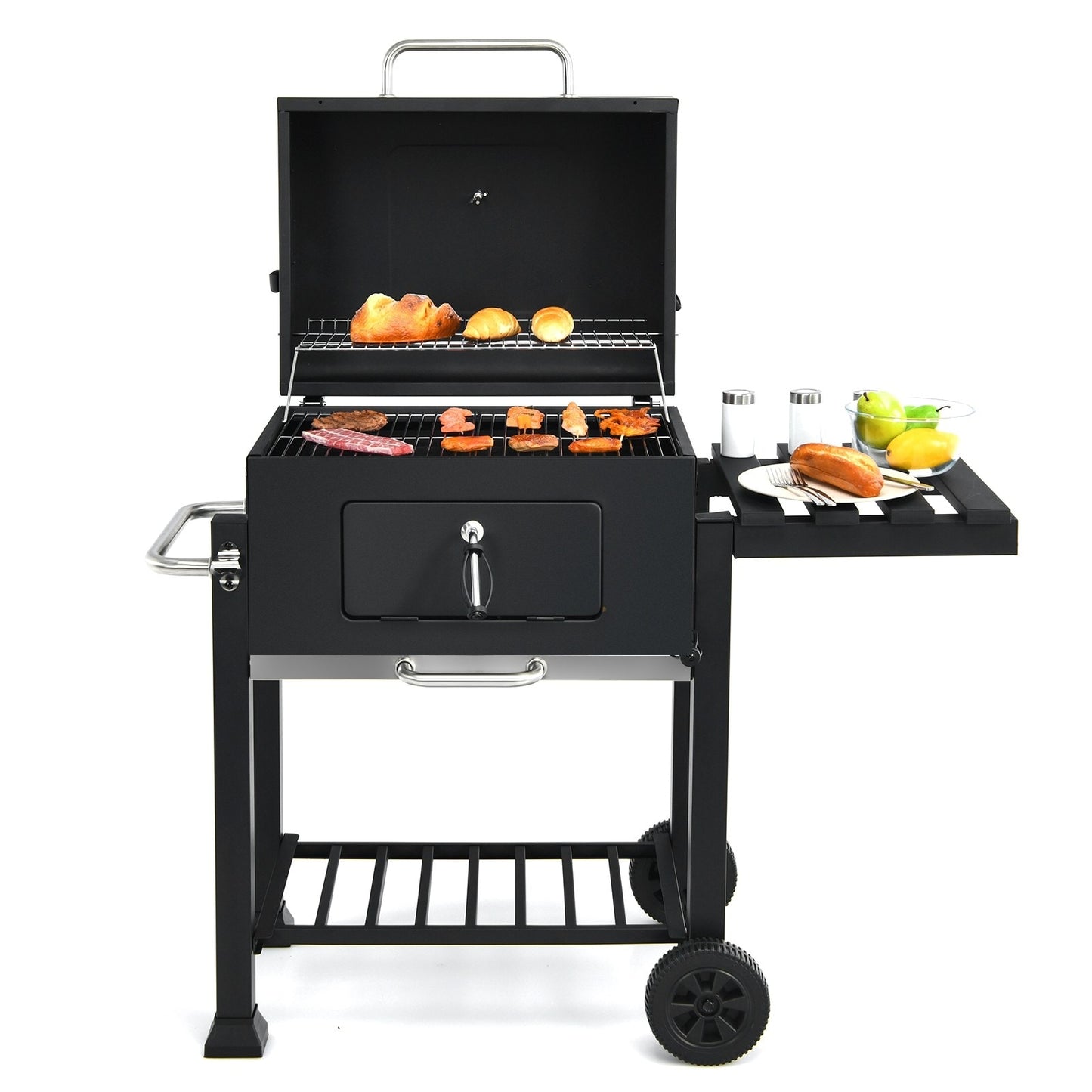 Clihome Charcoal Grills 22.4-in W Black Charcoal Grill CWCH-OP70KJ812