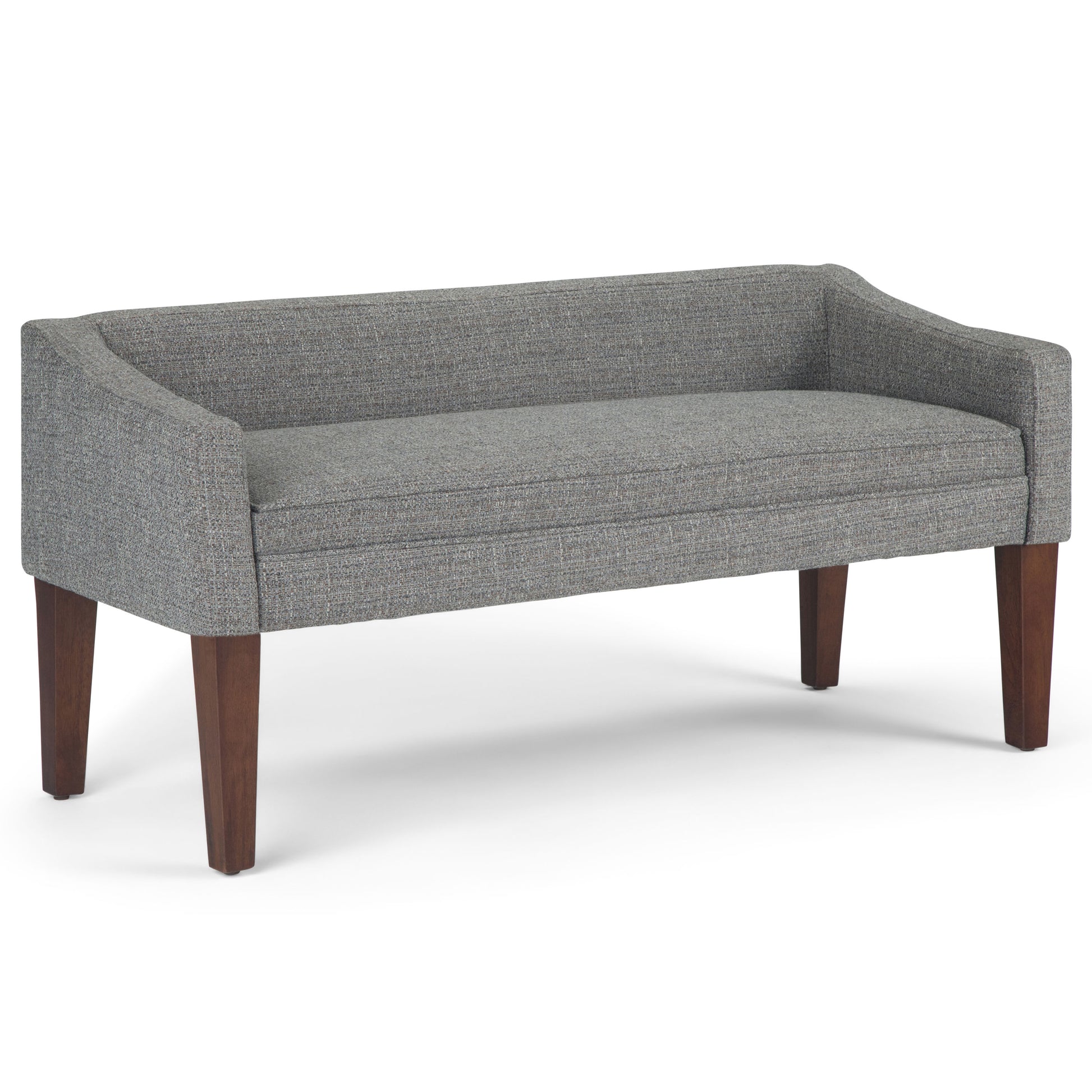 Simpli Home Parris Modern Pebble Grey Accent Bench 50-in x 22-in x 23.6-in