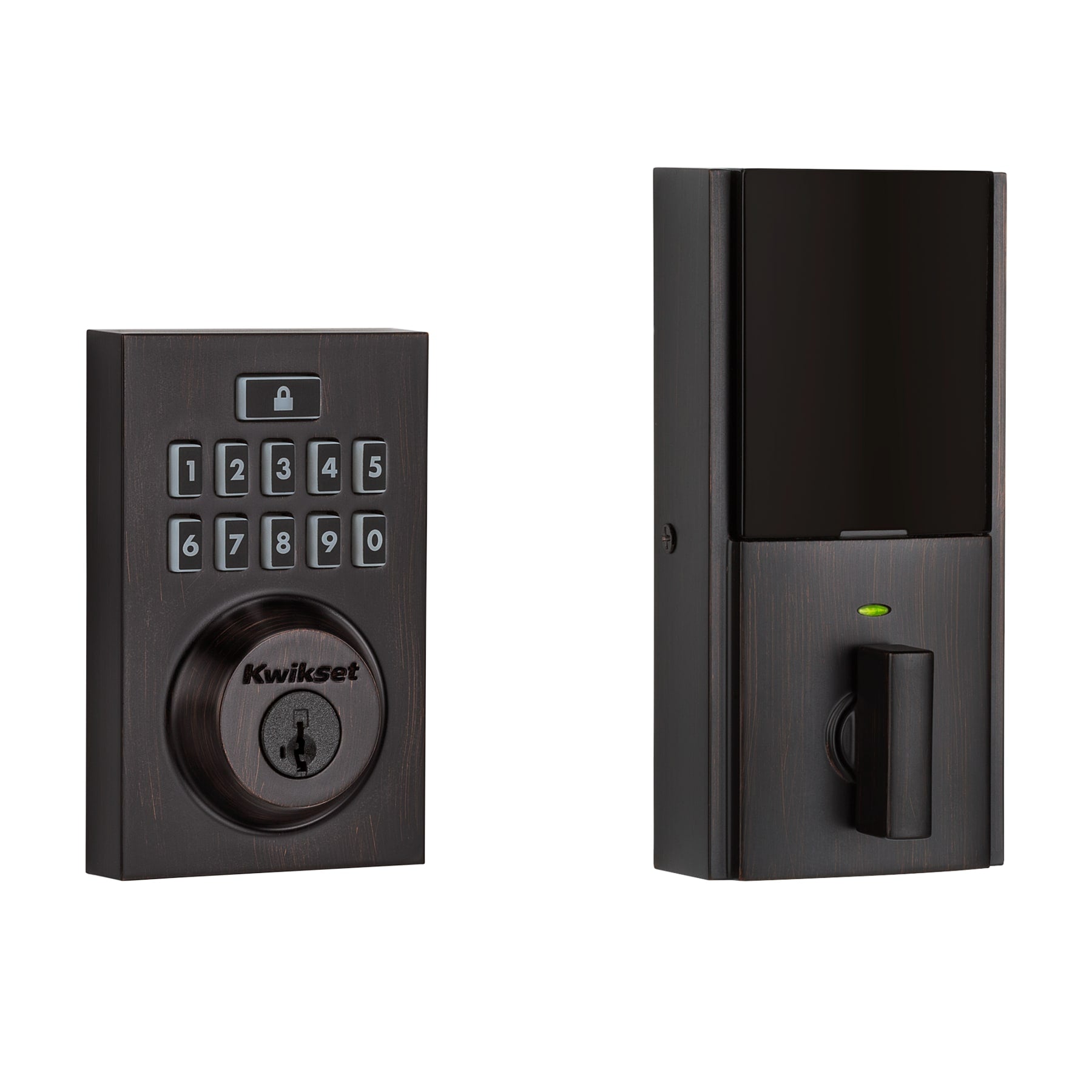 Kwikset 914 SmartCode Venetian Bronze Smart Lock Electronic Deadbolt Smartkey with Keypad 99140-135