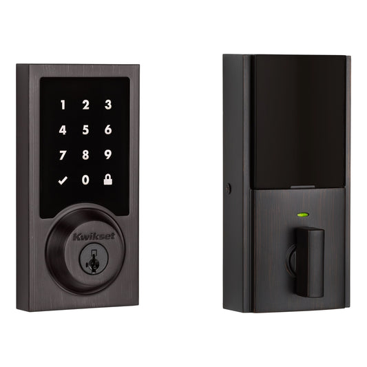Kwikset 916 SmartCode Venetian Bronze Smart Lock Electronic Deadbolt Smartkey Touchscreen Keypad 99160-035