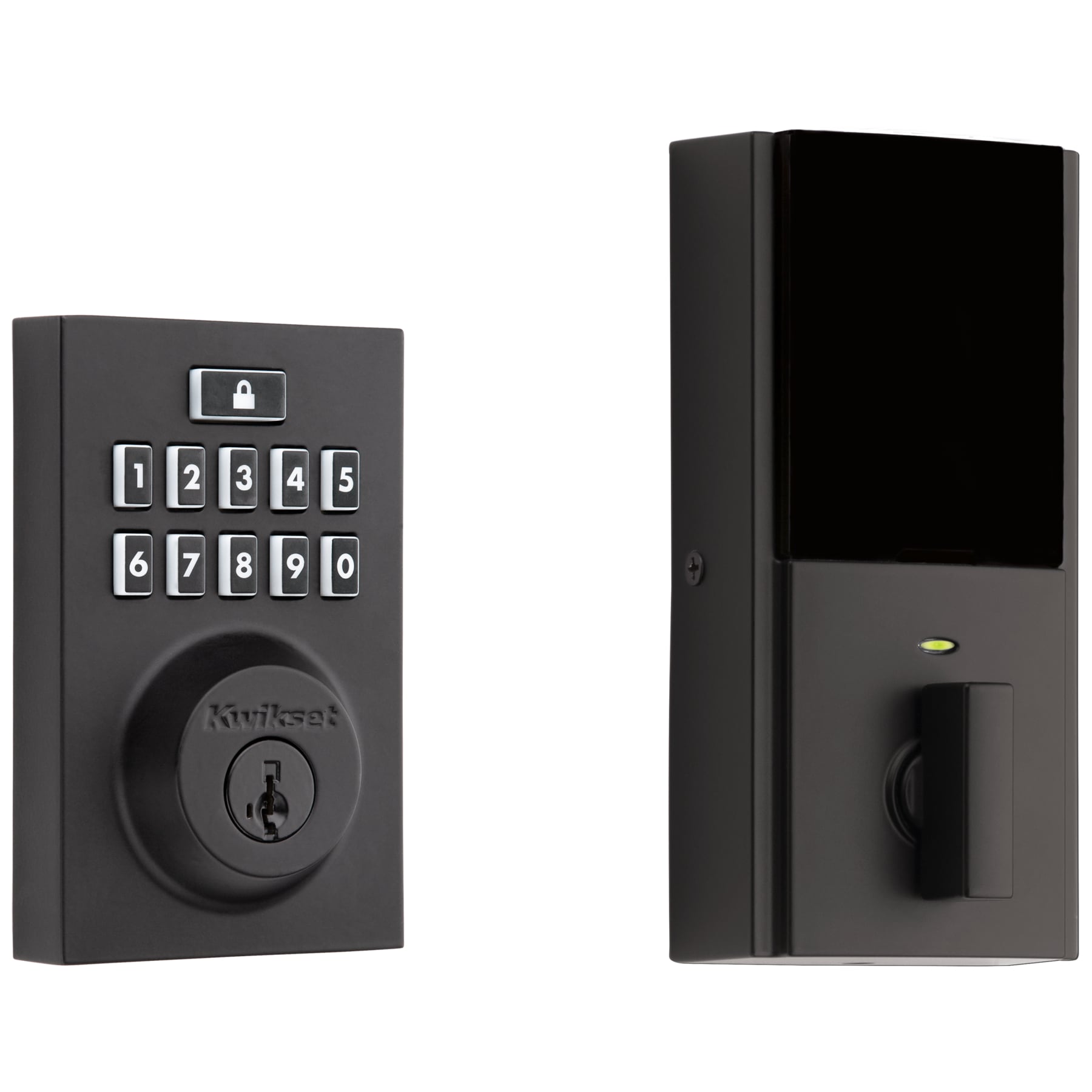 Kwikset 914 SmartCode Matte Black Smart Lock Electronic Deadbolt Smartkey with Keypad 99140-136
