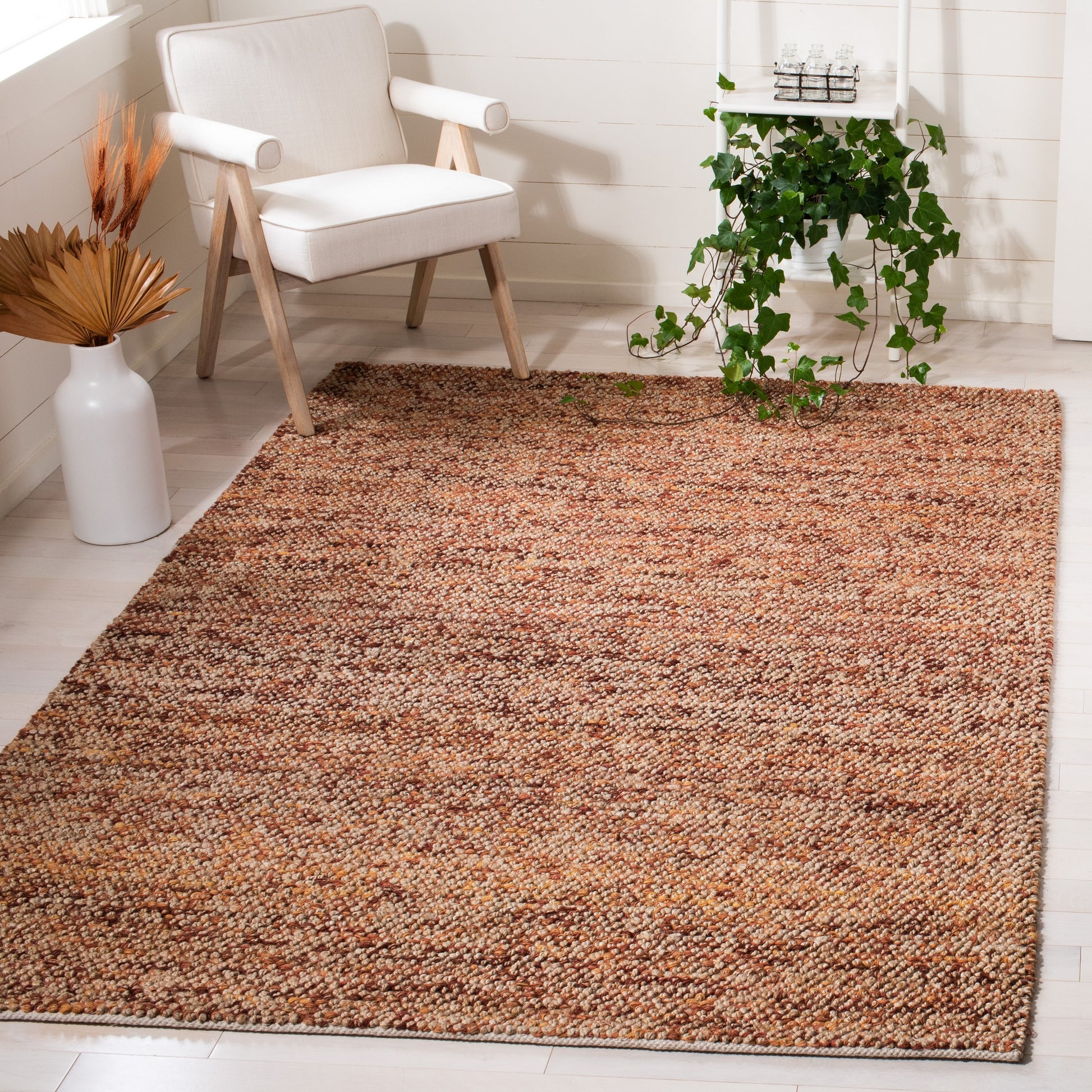 Safavieh Bohemian Maricica 8 x 10 (ft) Jute Natural/Rust Rectangular Indoor Distressed/Overdyed Farmhouse/Cottage Area rug