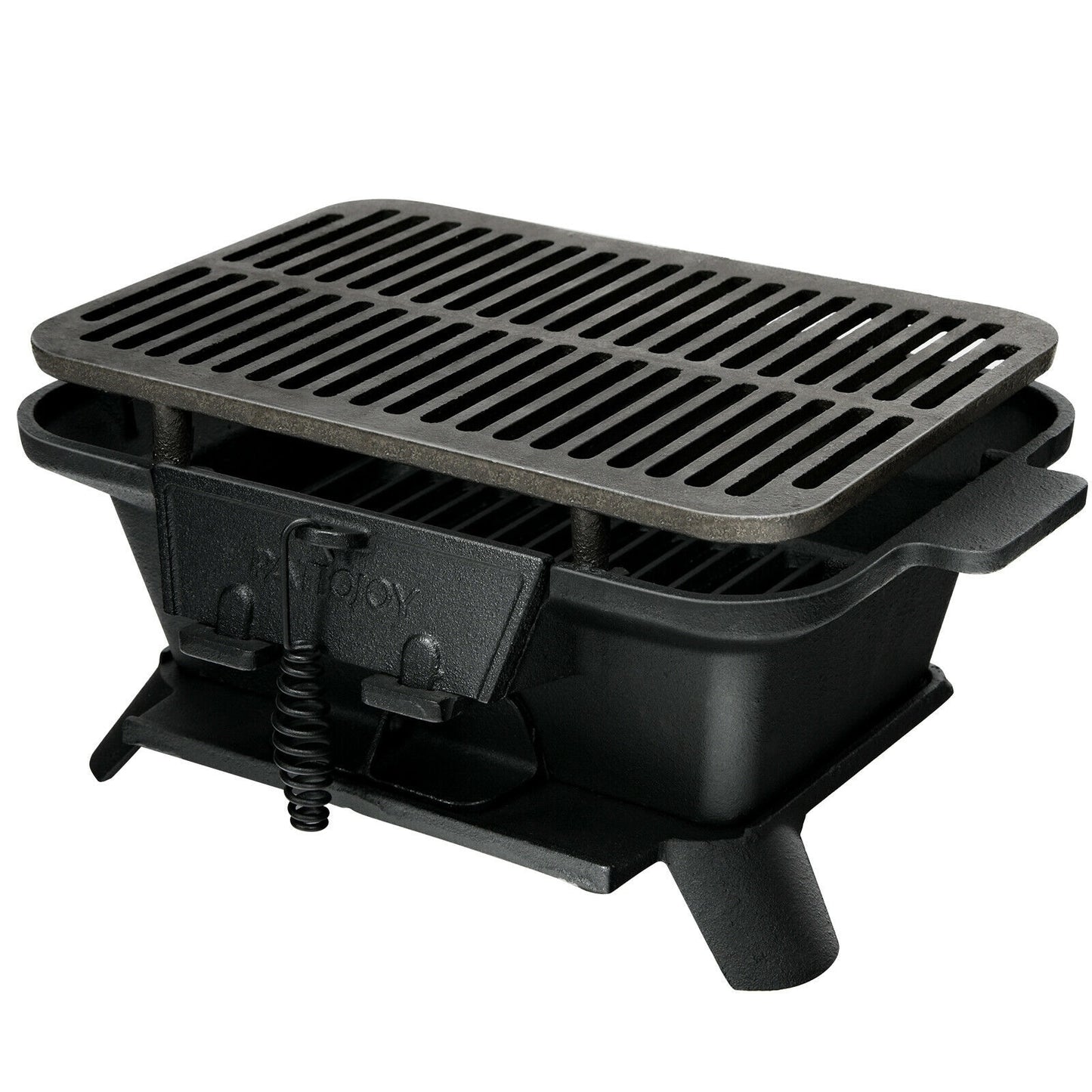 Mondawe Heavy Duty Cast Iron Tabletop BBQ Grill Stove for Camping Picnic - Compact Size, Portable and Durable HYCC-70617-MD