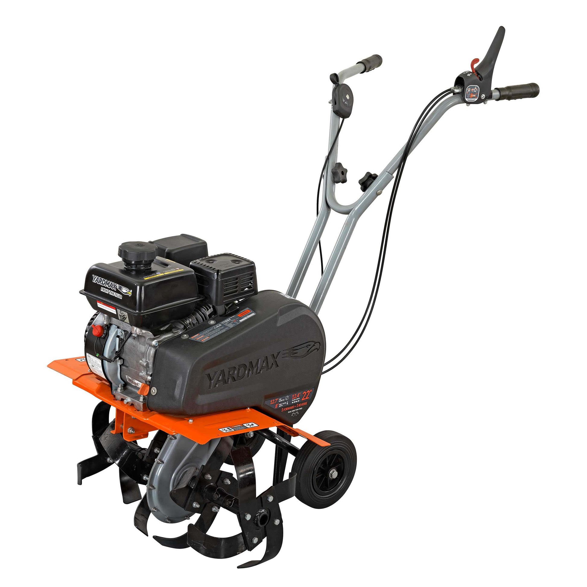 YARDMAX Front Tine Tiller 209-cc 22-in Front-Tine Dual-rotating Tiller (CARB) YT5565
