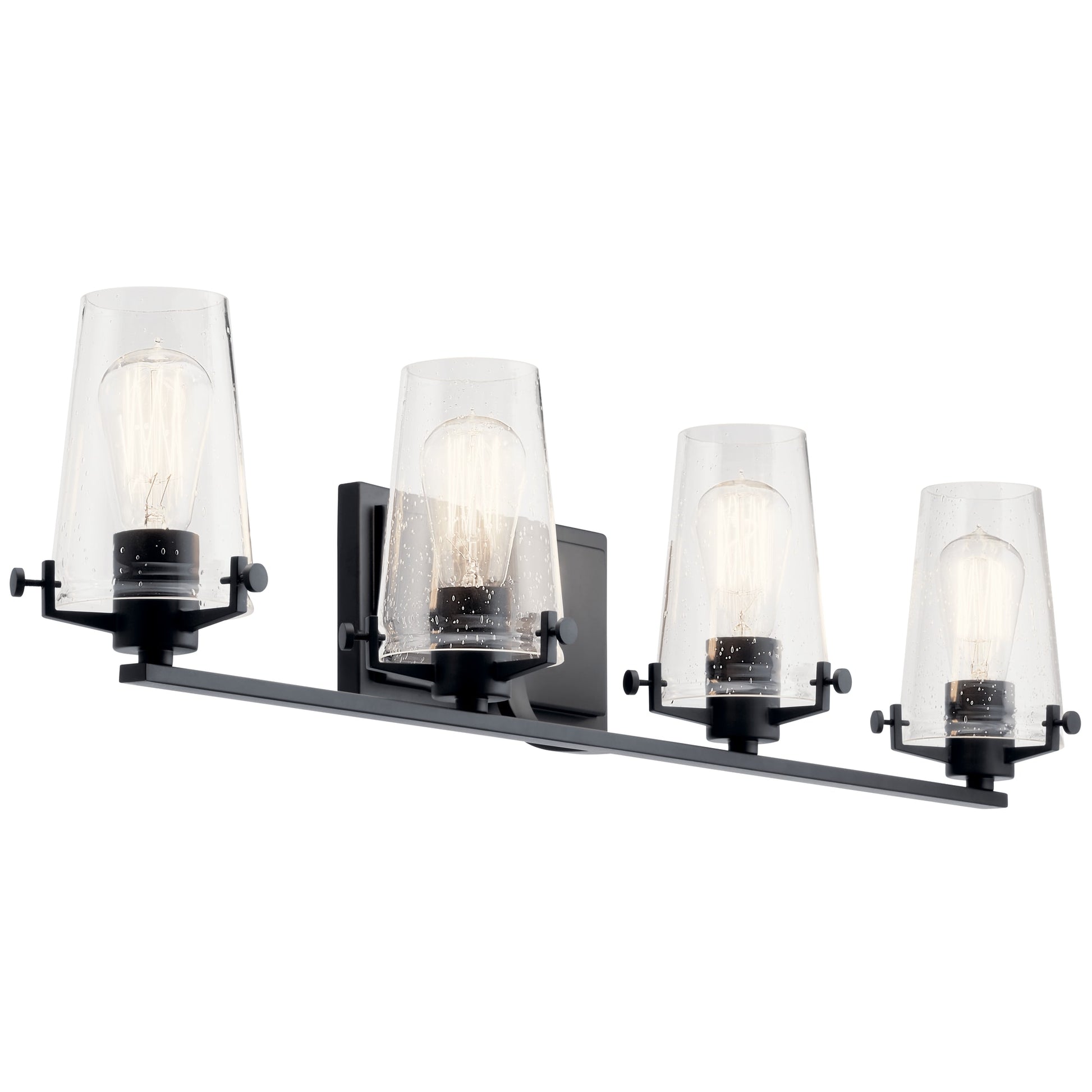 Kichler Alton 33.75-in 4 -Light Black Industrial Vanity light 5069788