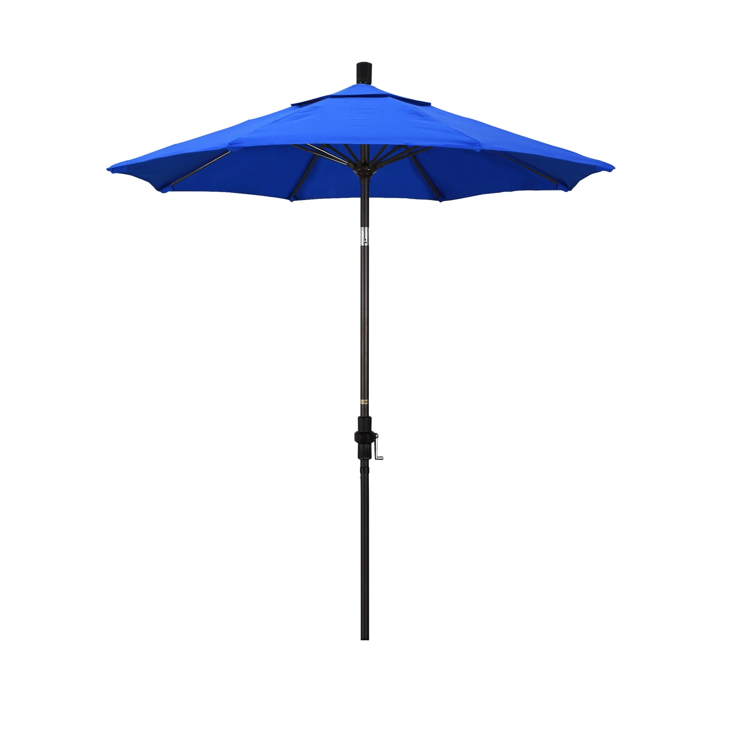 California Umbrella 7.5-ft Aluminum Blue Auto-tilt Market Patio Umbrella