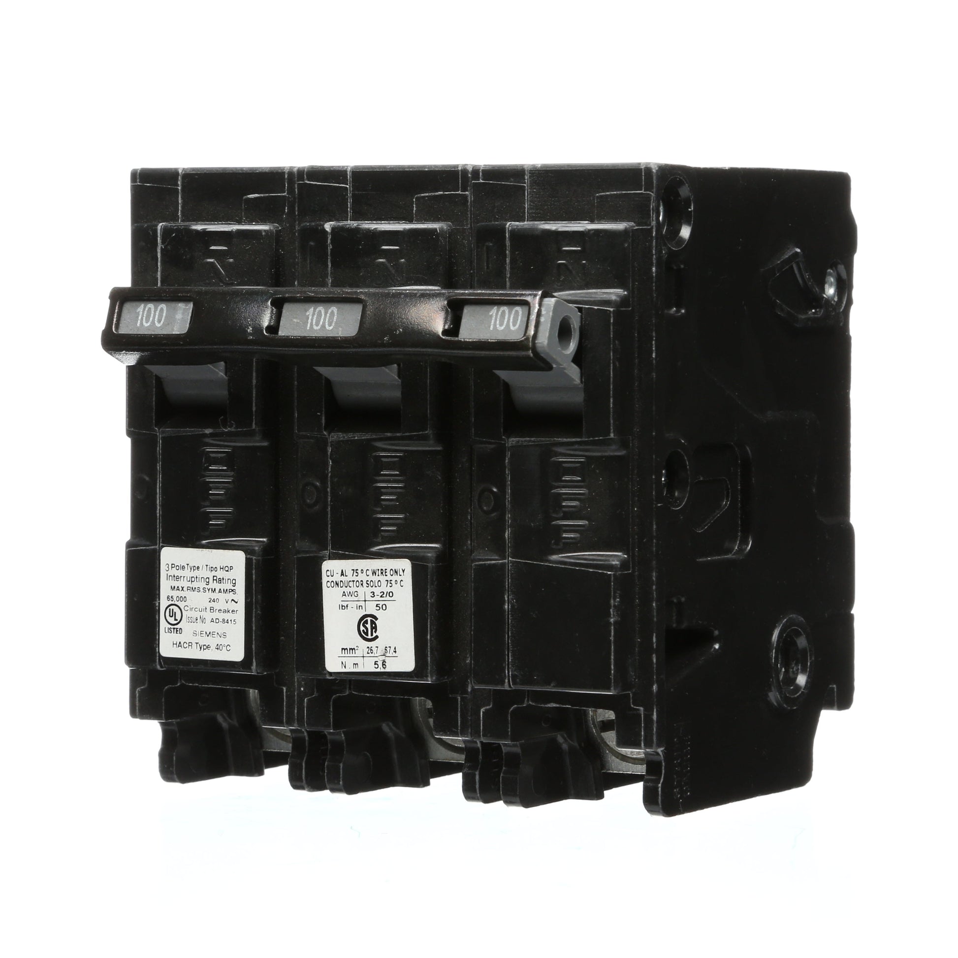Siemens QP 100-amp 3 -Pole Standard trip Circuit Breaker