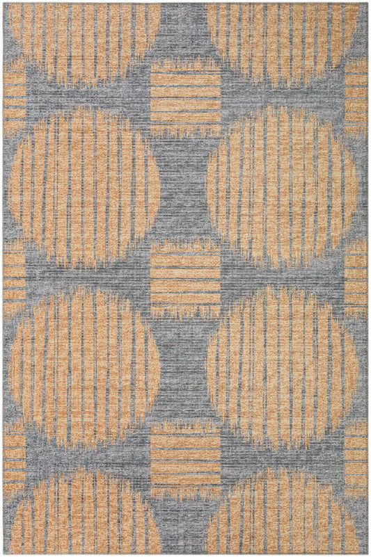 Addison Rugs Yuma 9 x 12 (ft) Gilded Rectangular Indoor/Outdoor Geometric Mid-Century Modern Area rug