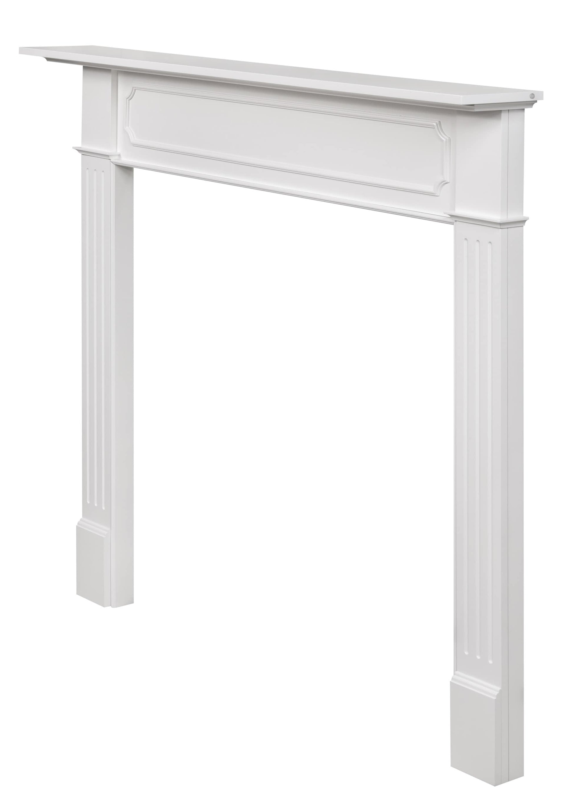 Pearl Mantels 62-in W x 52-in H Crisp White Traditional Fireplace Surround SSUP48520L
