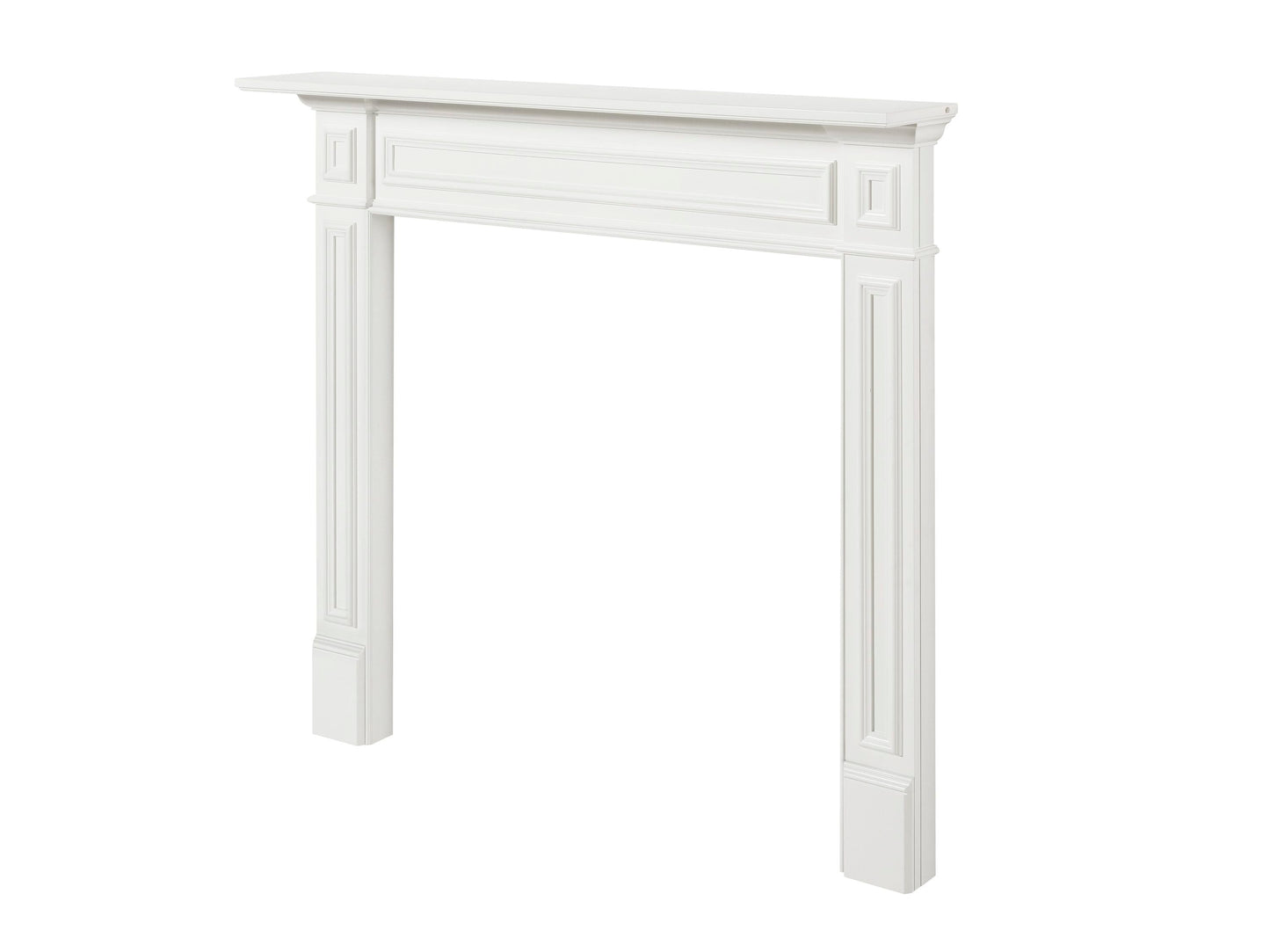 Pearl Mantels 64-in W x 52.36-in H Crisp White Traditional Fireplace Surround SSUP48525L