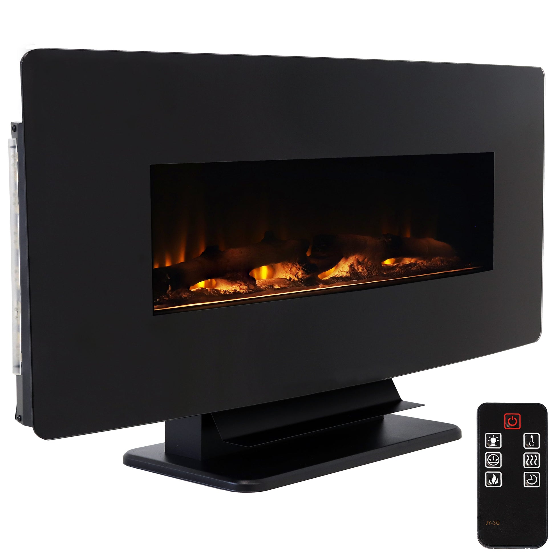 Sunnydaze Decor 42-in W Black Infrared Quartz Electric Fireplace ZHS-432