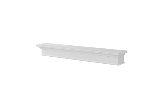 Pearl Mantels 60-in W x 8-in H x 9-in D Crisp White Hollow Mdf Traditional Fireplace Mantel SSUP60610L