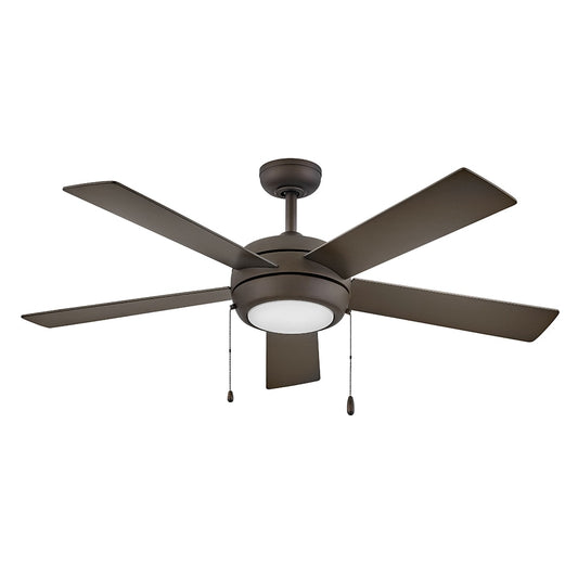 Hinkley Croft 52-in Integrated LED Smart Metallic Matte Bronze with Walnut, Metallic Matte Bronze Blades Ceiling Fan With Light ( 5 -Blade ) 4781081