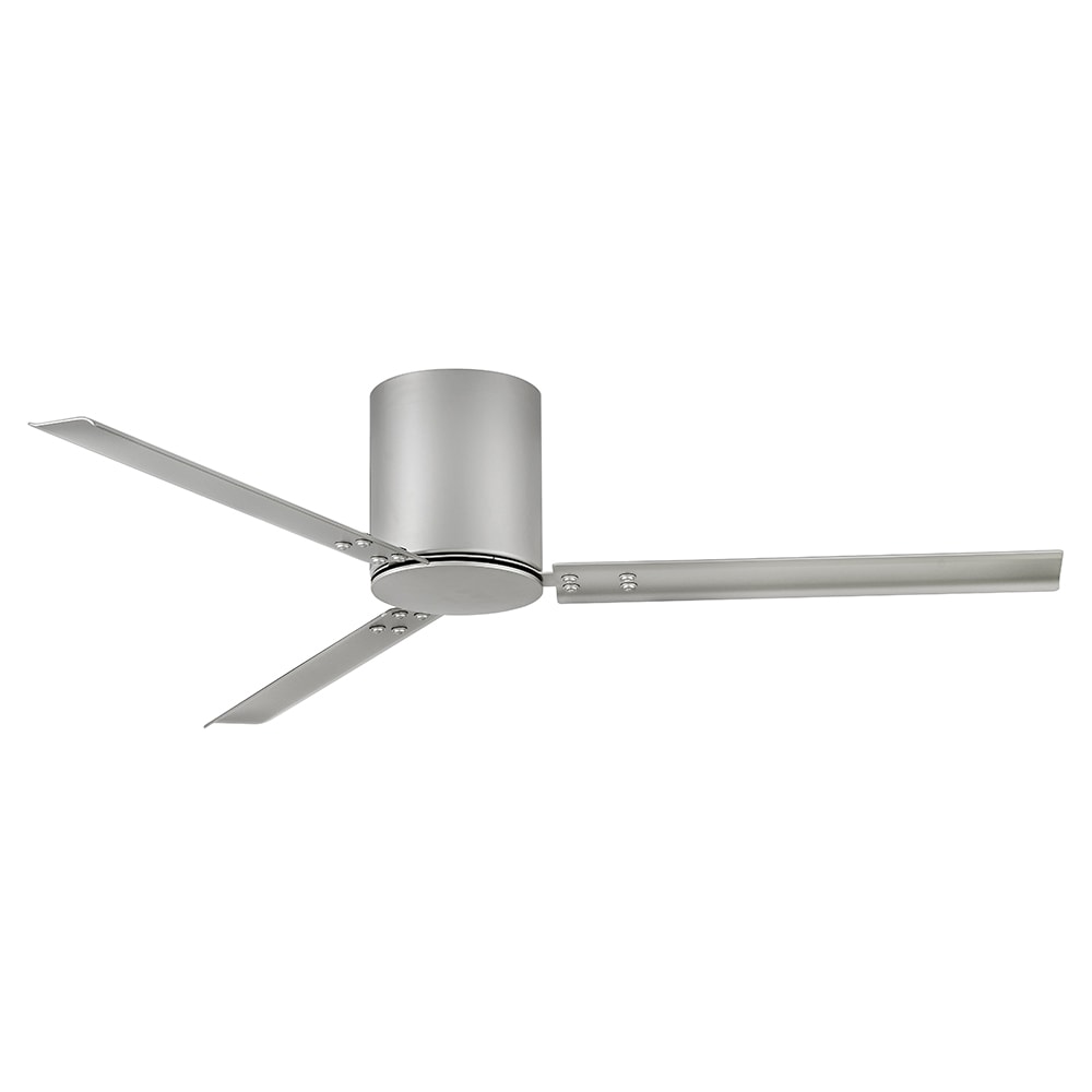 Hinkley Indy Flush 58-in Brushed Nickel Indoor/Outdoor Flush Mount Smart Ceiling Fan and Remote (3-Blade) 901058FBN-NDD