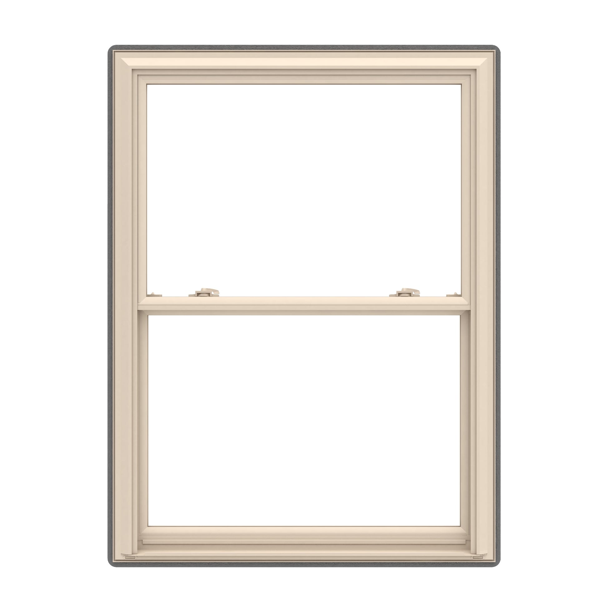 Pella 150 Series 29-1/2-in x 65-1/2-in Almond Almond Vinyl Replacement Double Hung Window Low-E argon Double Pane Glass (Full Screen Included)