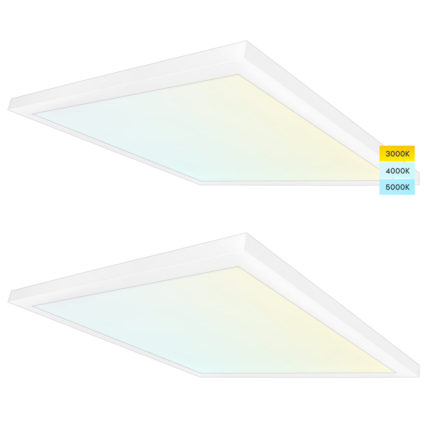 Luxrite 2 -Pack 2-ft x 2-ft Switchable white LED Panel Light