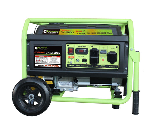 Green-Power America 4250-Watt Dual Fuel (Gasoline/Propane) Portable Generator GN5250DCS