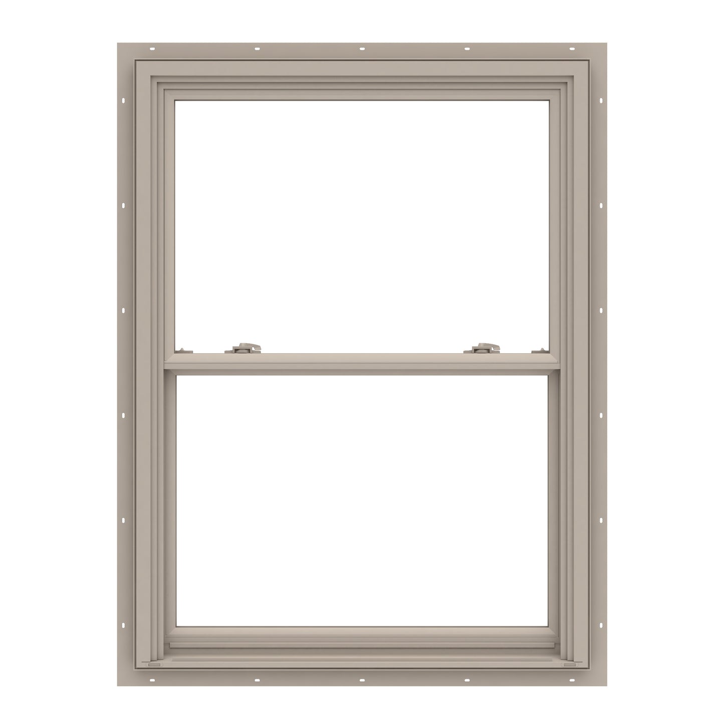 Pella 150 Series 31-1/2-in x 37-1/2-in Fossil Fossil Vinyl New construction Double Hung Window Low-E argon Double Pane Glass (Full Screen Included)