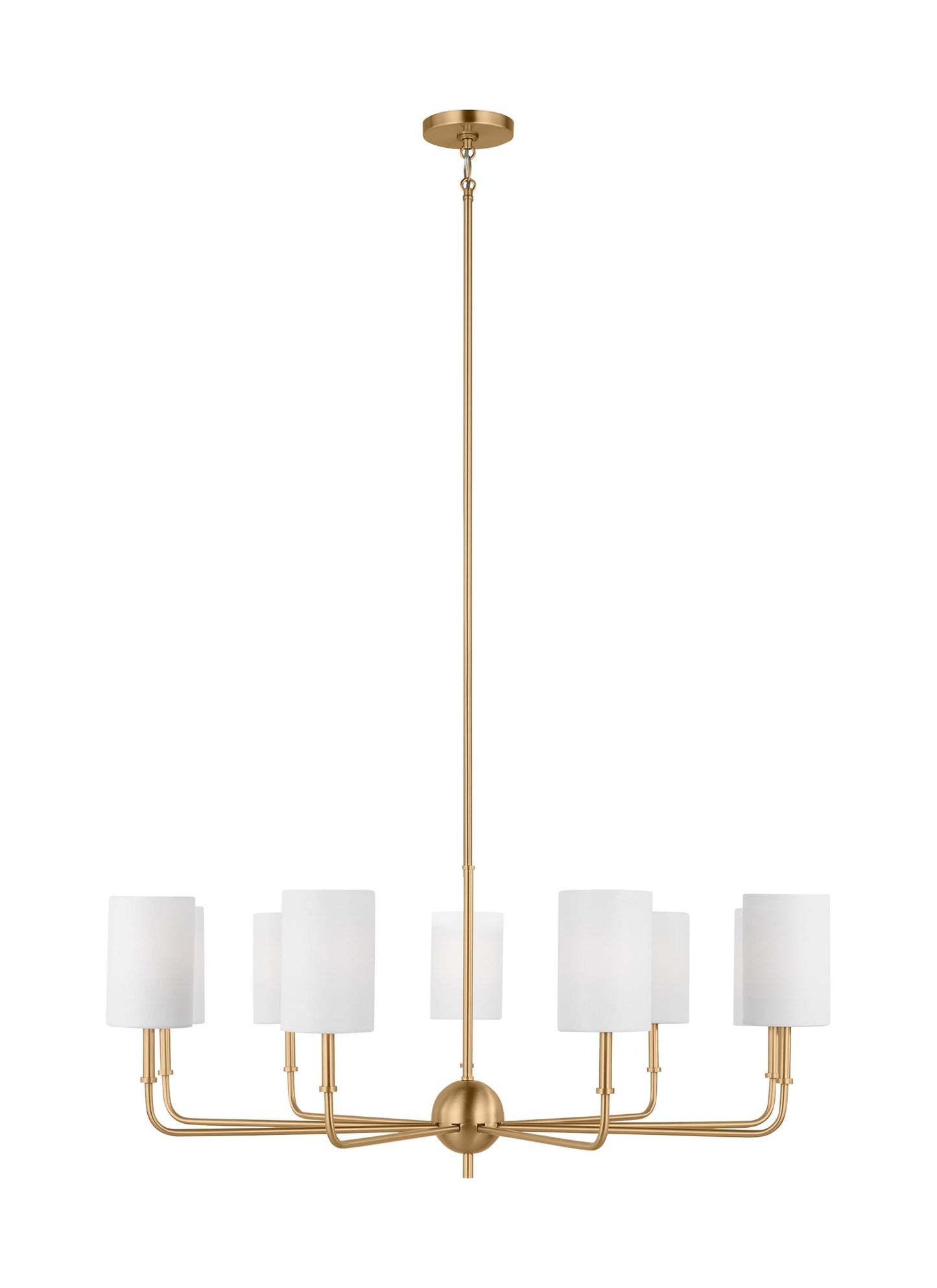 Generation Lighting Foxdale 9 -Light Brass Transitional For Use in Dining Rooms, Foyers, Kitchens, Living Rooms Chandelier