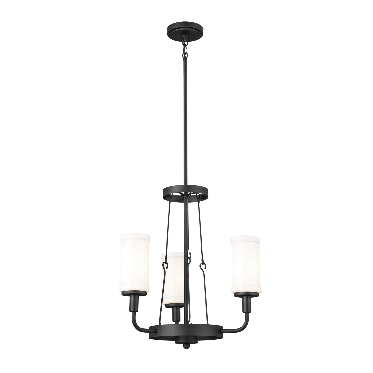 Kichler Vetivene 3 -Light Black Farmhouse For Use in Bedrooms, Dining Rooms, Foyers, Kitchens, Living Rooms Chandelier 5265474