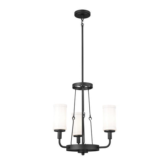 Kichler Vetivene 3 -Light Black Farmhouse For Use in Bedrooms, Dining Rooms, Foyers, Kitchens, Living Rooms Chandelier 5265474