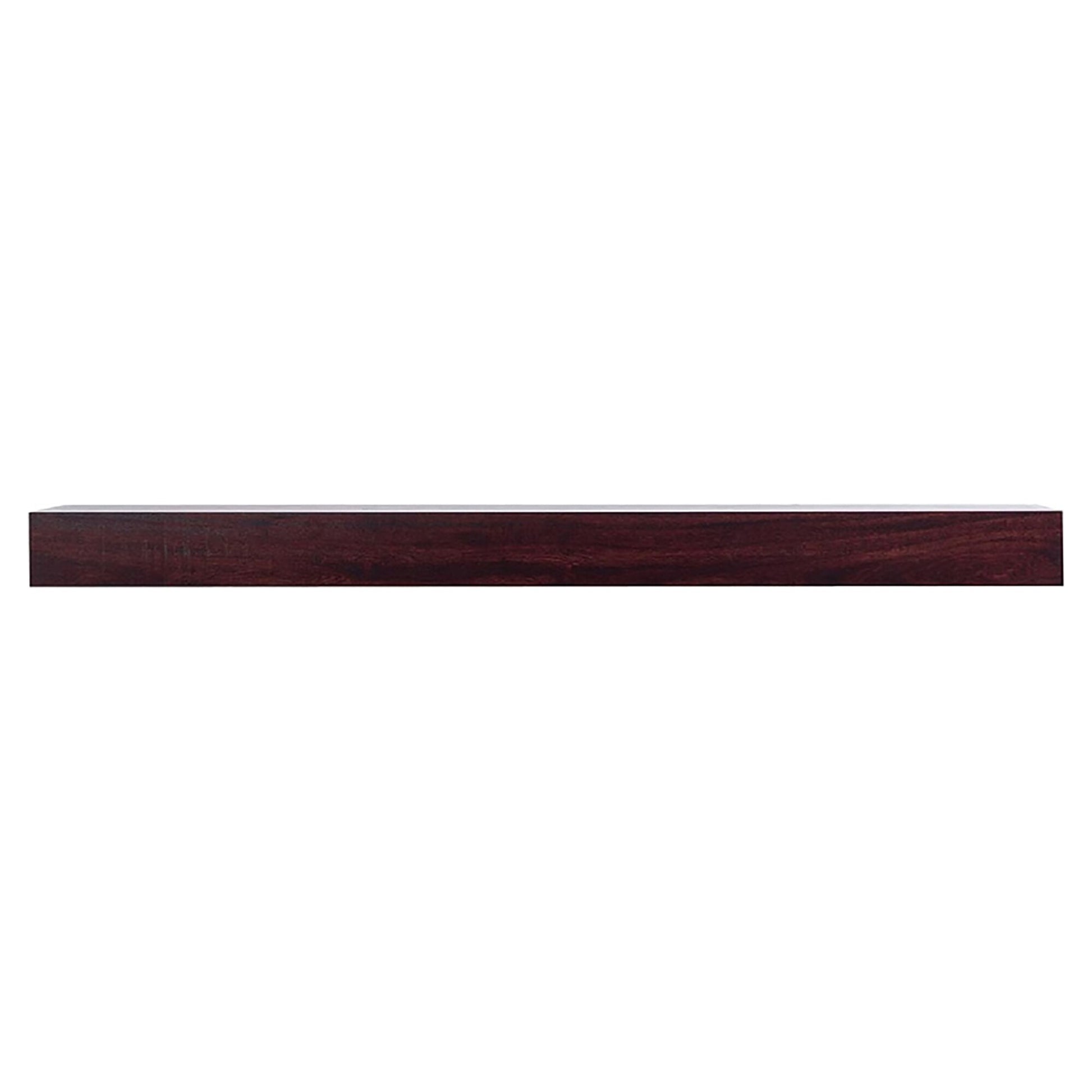 Mantels Direct 60-in W x 3.5-in H x 8-in D Red Mahogany Pine Hollow Modern Fireplace Mantel BEDFORD-60-POPS-RMS