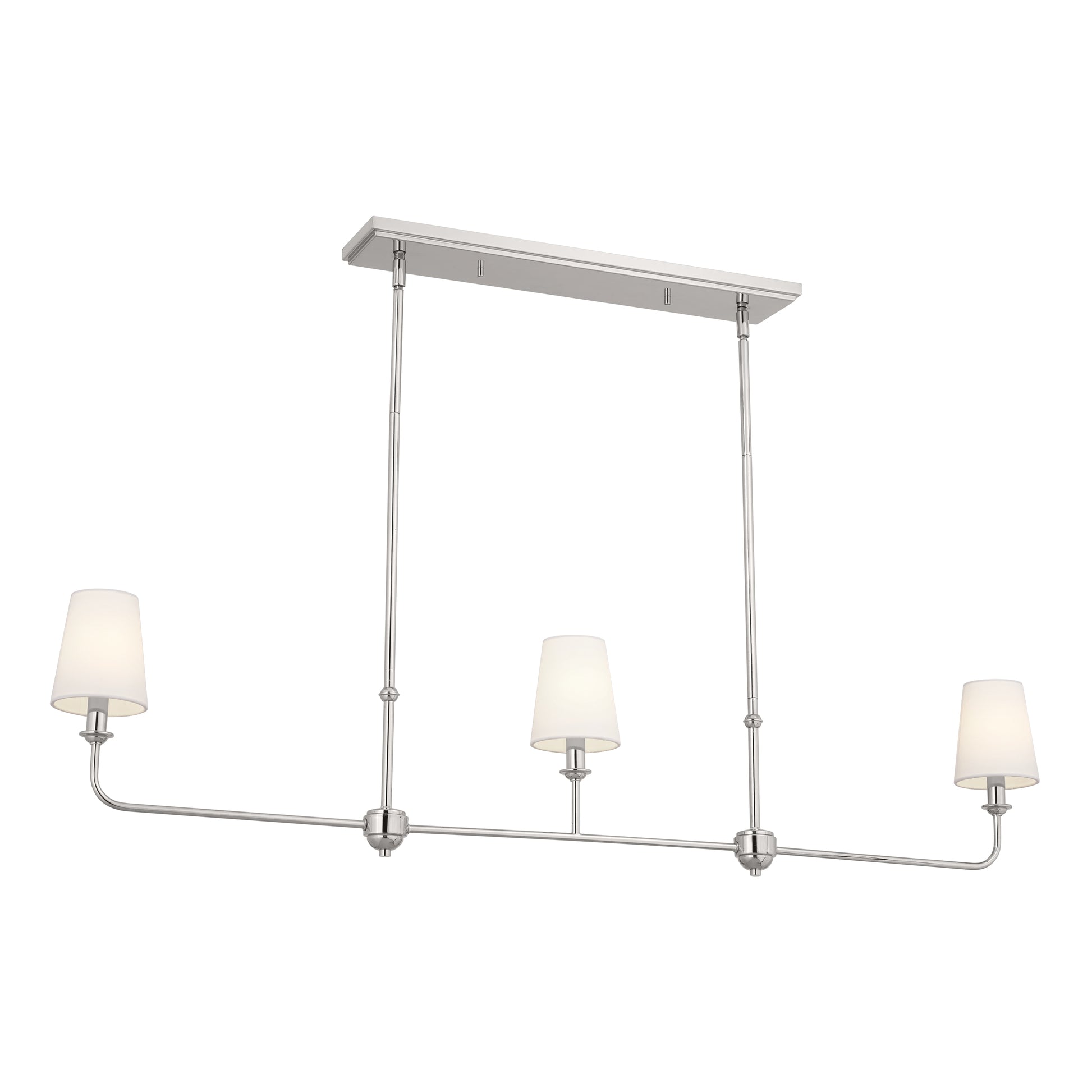 Kichler Pallas 3 -Light Nickel Traditional For Use in Bedrooms, Dining Rooms, Foyers, Kitchens, Living Rooms Chandelier