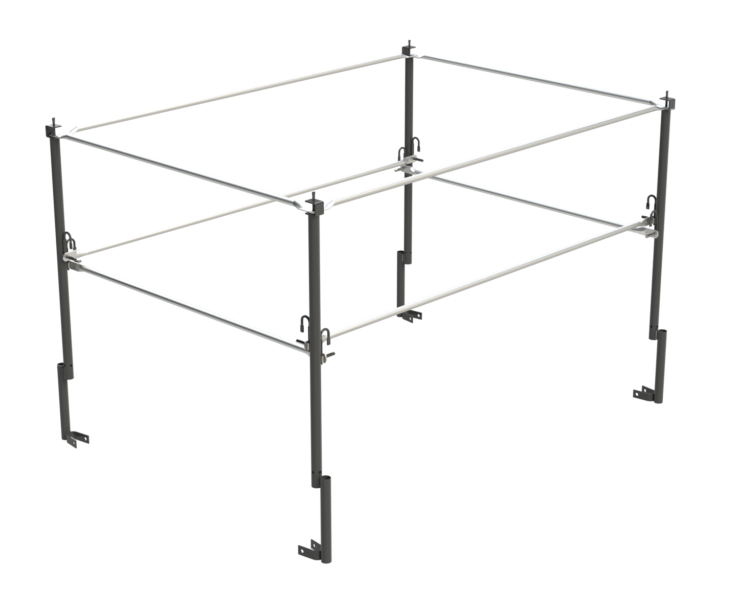 Build Frames Steel 9.6-in Guard Rail Kit For Scaffolding GRBK57+BFL
