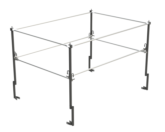 Build Frames Steel 9.6-in Guard Rail Kit For Scaffolding GRBK57+BFL
