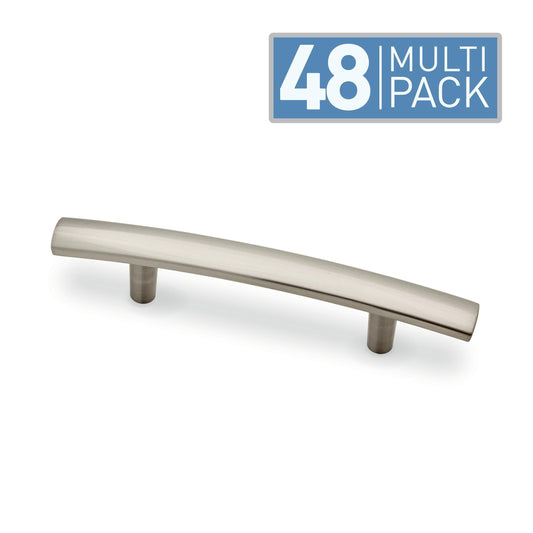 Brainerd Caroline 3-in (76Mm) Center to Center Satin Nickel Arch Handle Drawer Pulls (48-Pack) 142977-K4