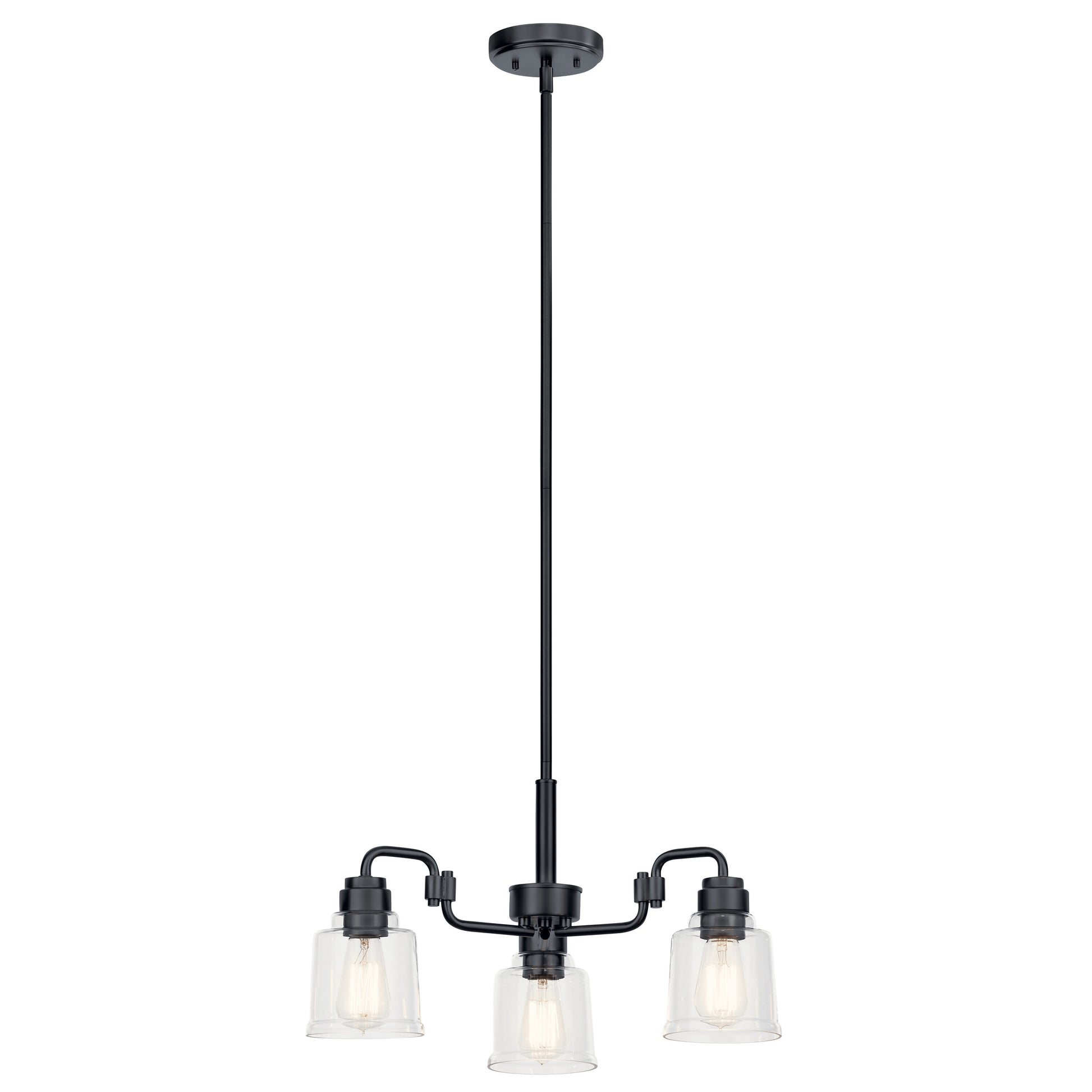Kichler Aivian 3 -Light Black Vintage For Use in Bedrooms, Dining Rooms, Foyers, Kitchens, Living Rooms Chandelier 5271880