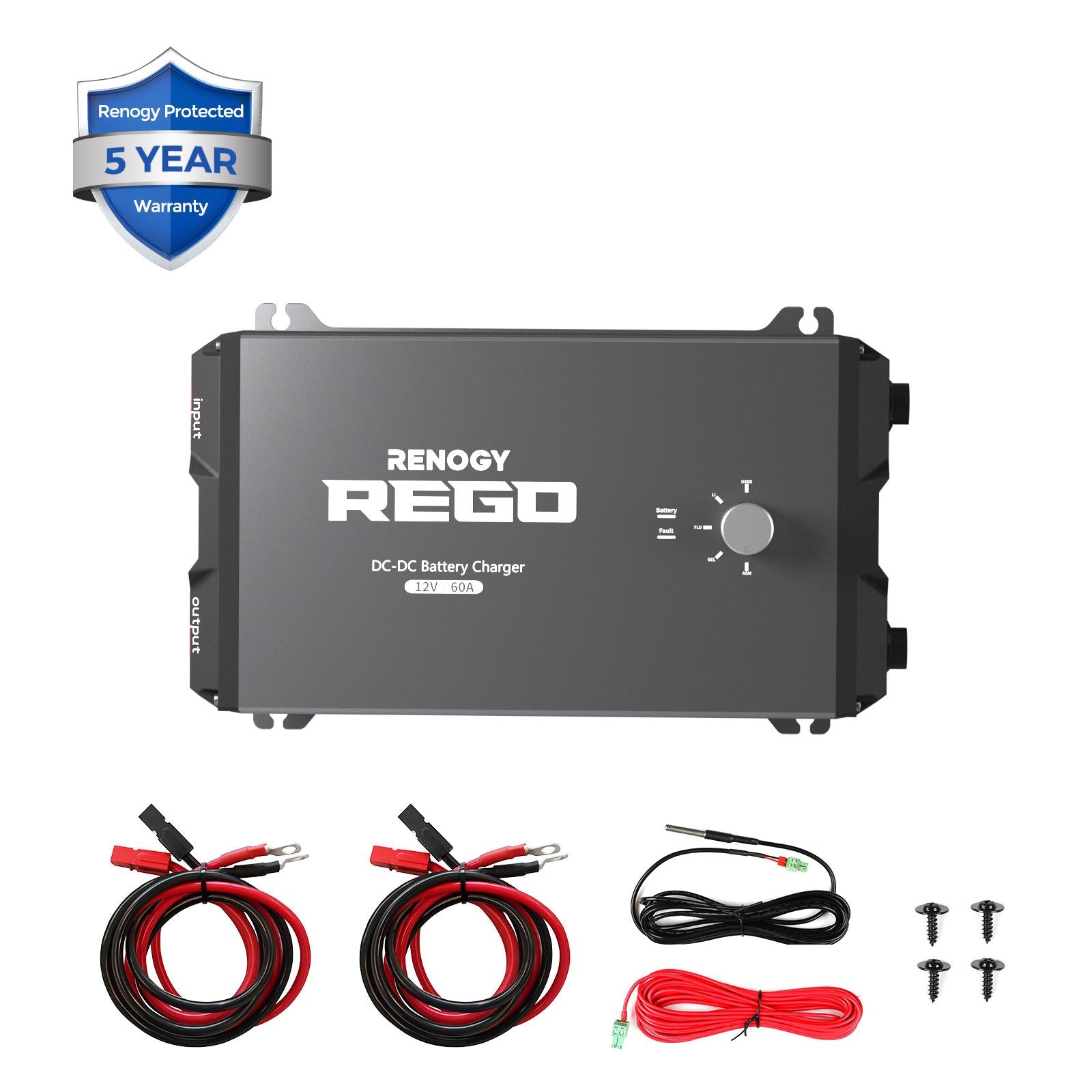 Renogy REGO 60A DC-DC Battery Charger 60 Amps Charge Controller RCB1260DO-100506PR