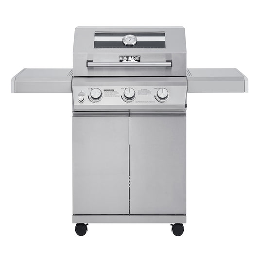 Monument Clearview Stainless Steel 3-Burner Liquid Propane Gas Grill 35000