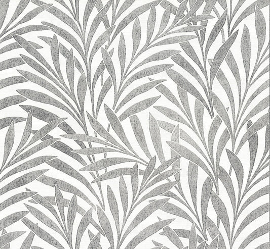 York Wallcoverings Ronald Redding Handcrafted Naturals 60.8-sq ft Black Grasscloth Ivy/Vines Unpasted Wallpaper