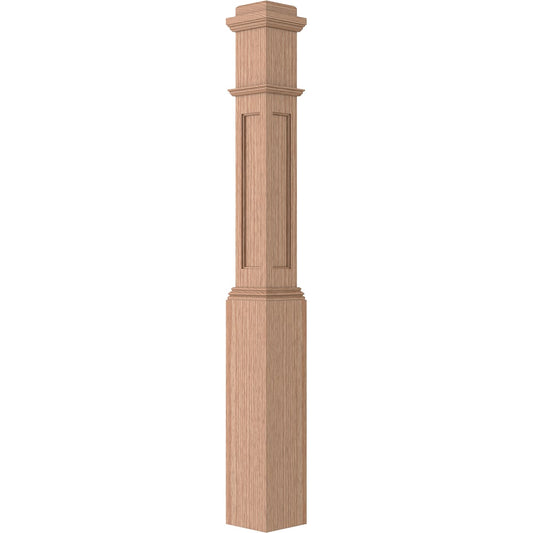 L.J. Smith Stair Systems 54-in x 6.25-in Unfinished Red oak Universal Stair Newel Post