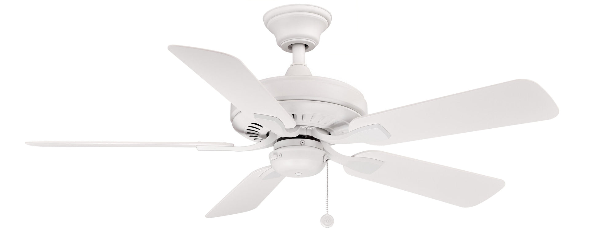 Fanimation Edgewood44 44-in Outdoor Matte White with Matte White Blades Ceiling Fan Light Kit Compatible ( 5 -Blade ) 5326954
