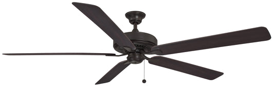 Fanimation Edgewood72 72-in Outdoor Dark Bronze with Dark Walnut Blades Ceiling Fan Light Kit Compatible ( 5 -Blade ) 5326943