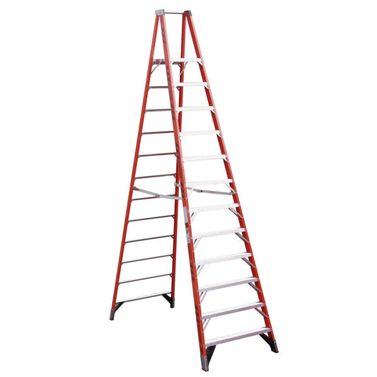 Werner P7400 12-ft Fiberglass Type 1a- 300-lb Load Capacity Platform Step Ladder P7412